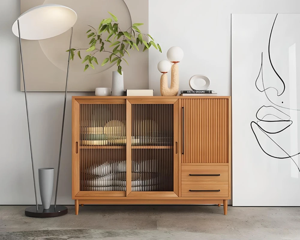 sideboard with drawers and shelves